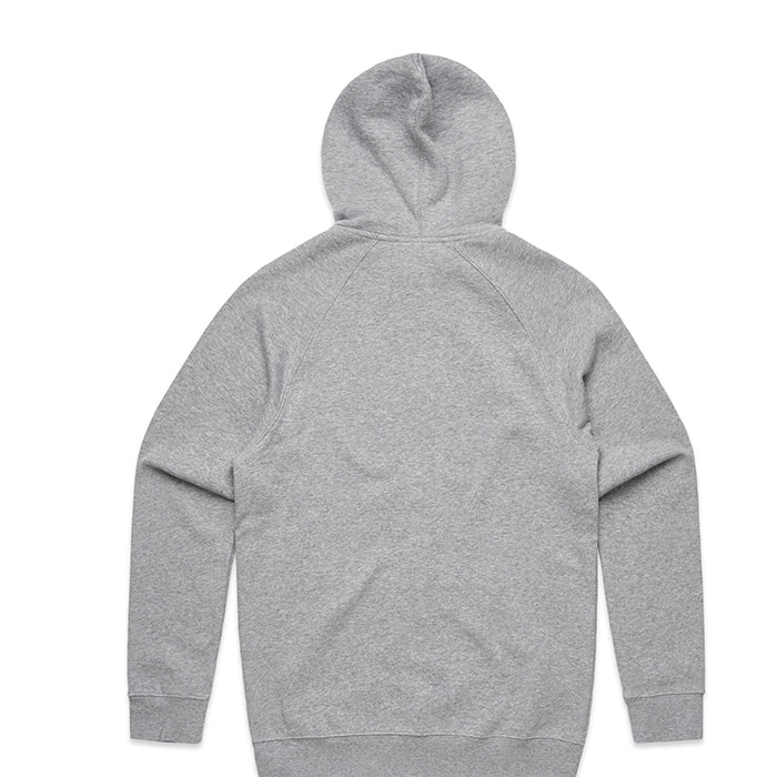 Ari Embroidered Full Zip Hoodie Unisex Grey/Red