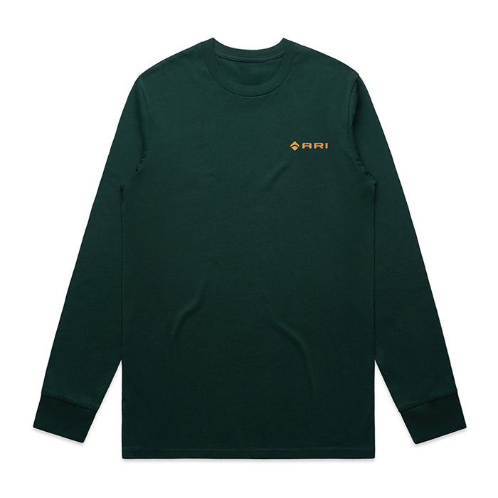 Ari Embroidered Long Sleeve Unisex Pine Green/Gold