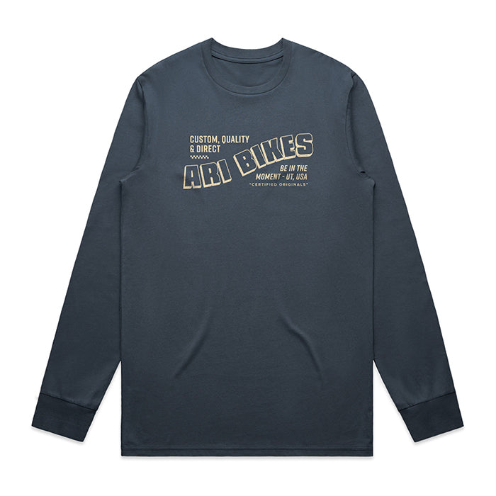 Ari Trolly Long Sleeve Tee Unisex Petrol Blue